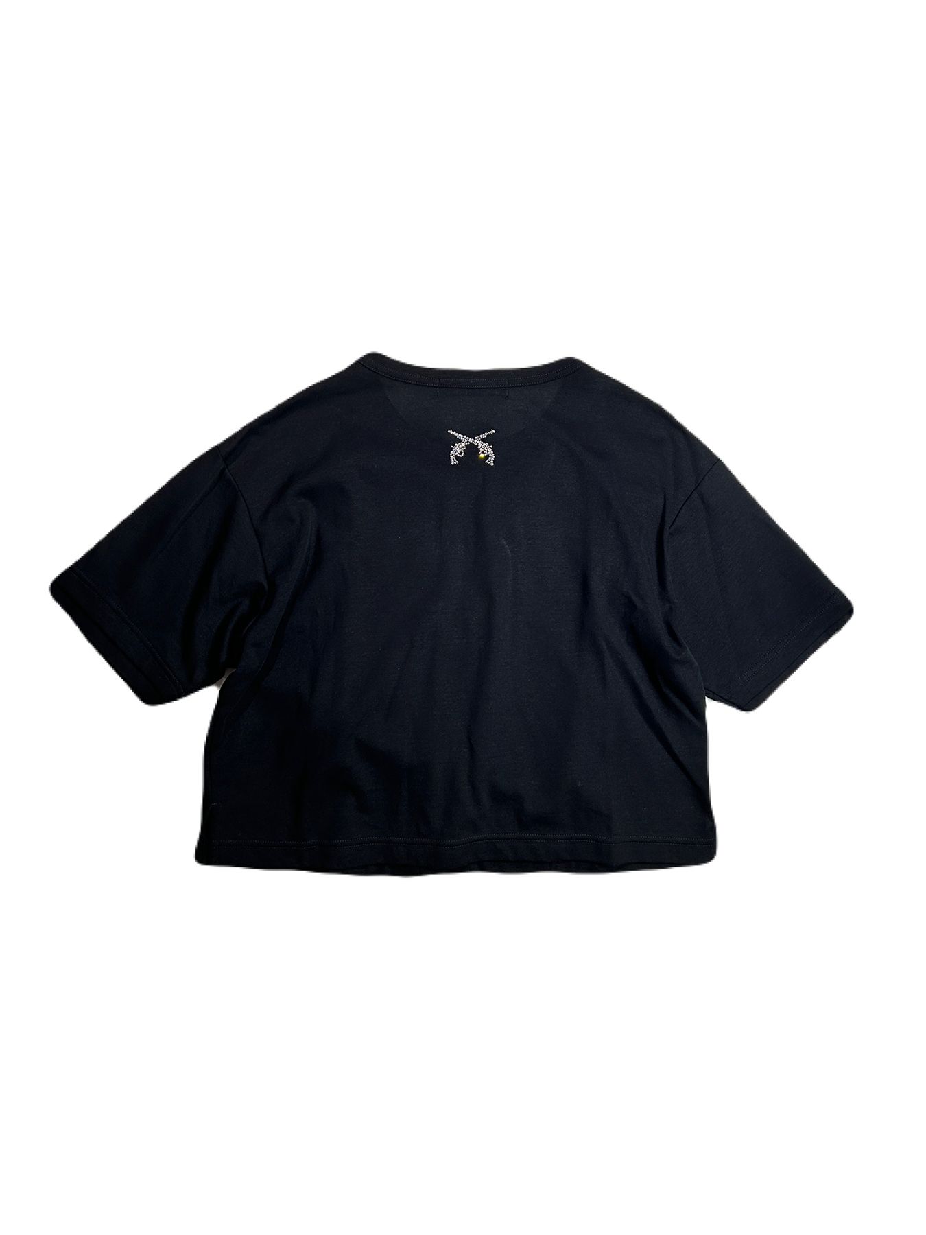【予約品 8月10日(日) 締切 】WOMENS DRAPE CROSSGUN T / ドレープ クロスガン Tシャツ / クリスタル ブラック