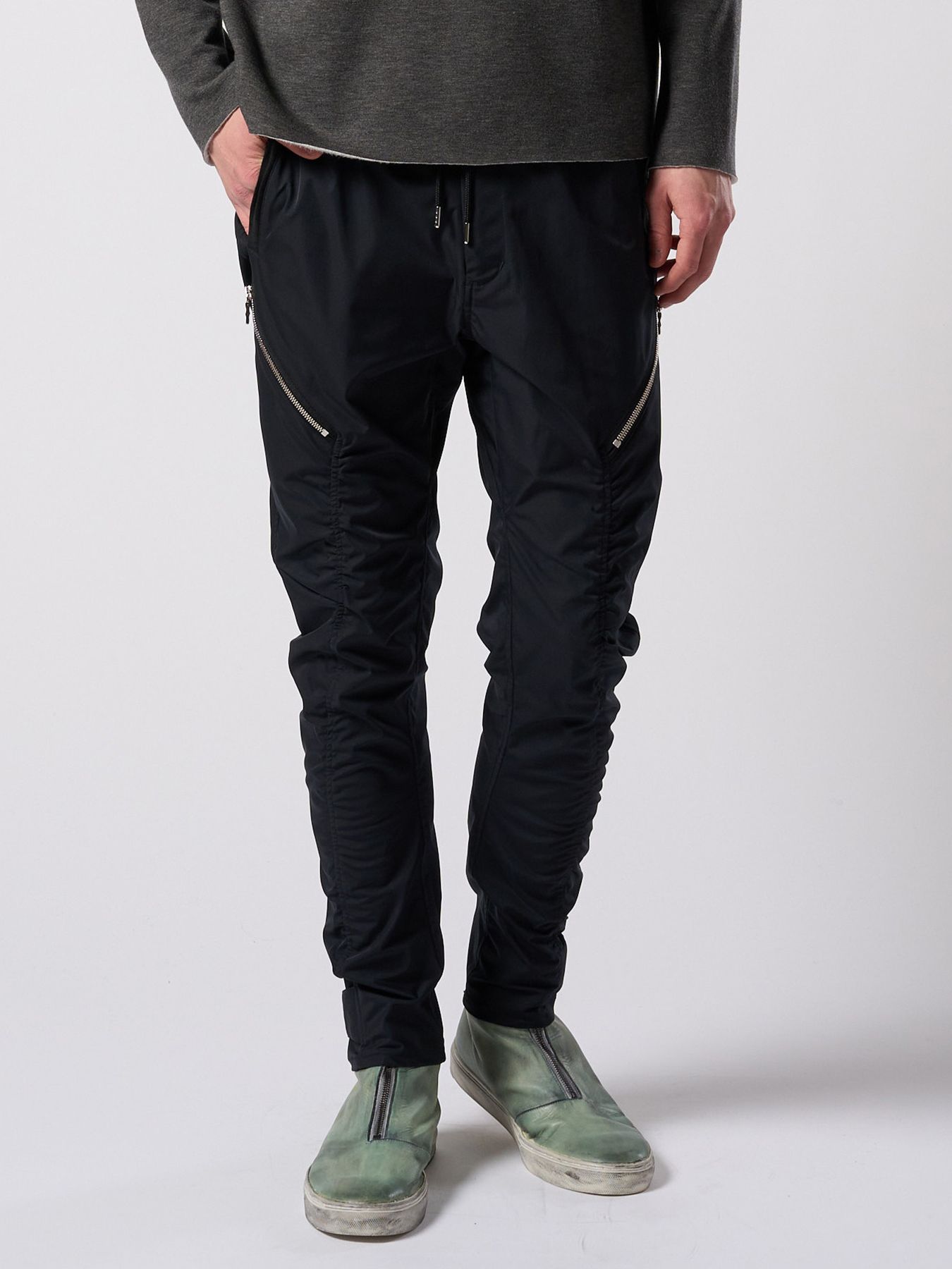 【予約品 4月19日(日) 18時締切】puckering banana teck pants / パッカリング バナナ テックパンツ / ブラック