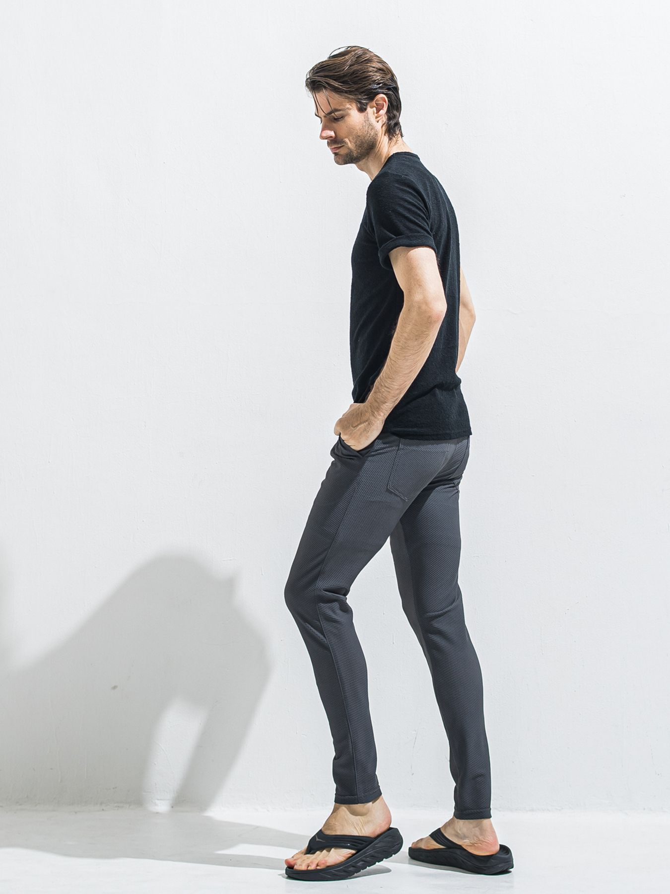 【予約品 2月15日(日) 18:00 締切】PILE ROLL UP TEE / パイルロールアップTシャツ / ブラック