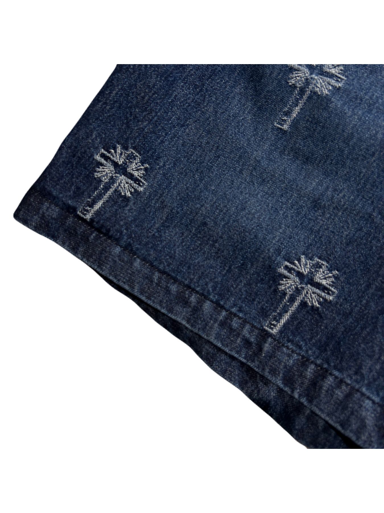 【予約品 8月10日(日) 締切 】CROSS JQ DENIM PT A / クロスジャガード デニムパンツ / クリスタル ブルー