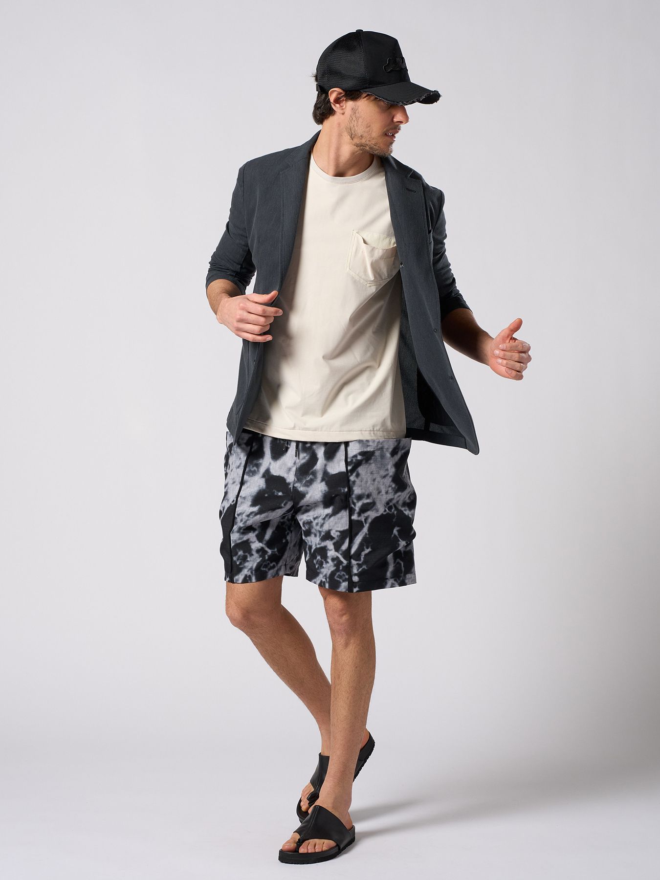 【予約品 1月25日(日) 締切】teck shorts / テックショーツ / モノプリント