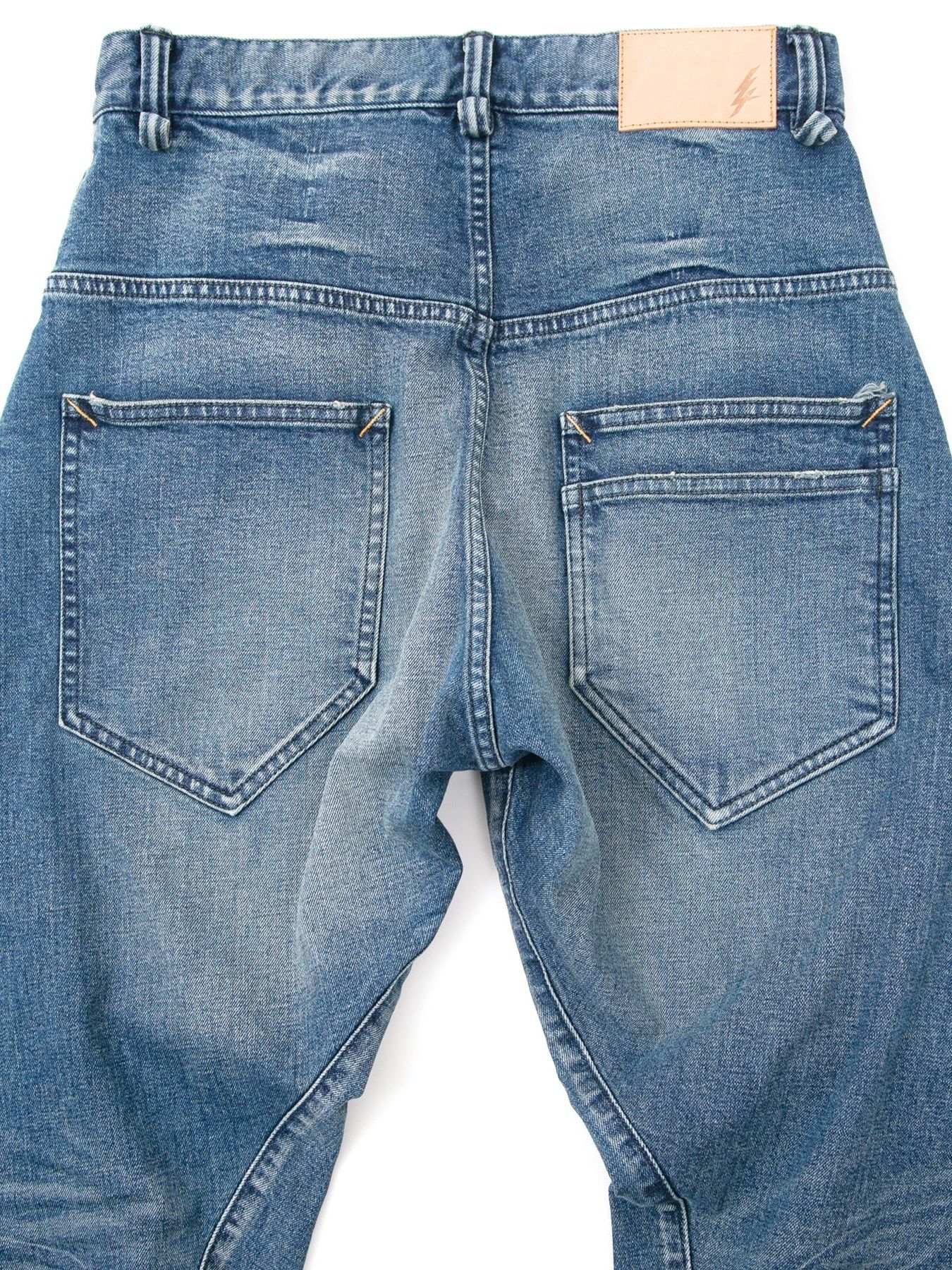 12.5ozオーガニックコットン ストレッチデニム 3D ワイドストレート ジーンズ / Wide Straight Jeans / RAD CLUB（ラッドクラブ） / インディゴ