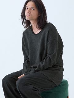 【予約品 】LUXWARM / ロングスリーブTシャツ / 杢チャコール