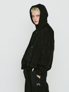 【予約品 8月10日(日) 締切 】WOMENS BALL CHAIN HOODIE / ボールチェーン フーディー / ブラック