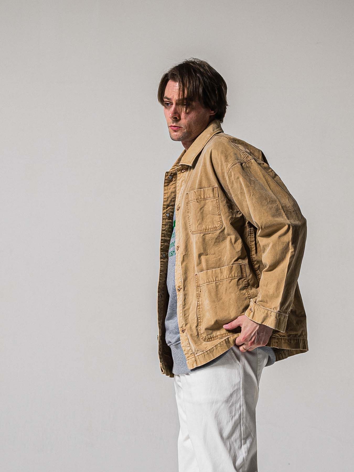 【予約品 11月16日(日) 締切】RC COVER ALL / ミリタリーキャンバス カーバーオールジャケット / ダークブラウン