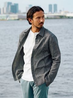 【予約品9月19日 10時締め】 switching texture shirt / シャツ / ブラック