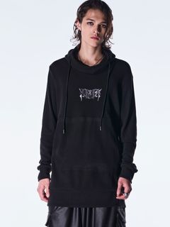 【予約品 6月29日(月) 締切】Heat Tech Jersey High Neck Hoodie / ハイネックフーディー / ブラック