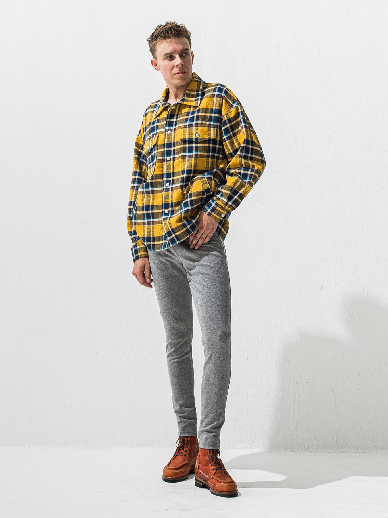 【予約品 9月6日(日) 締切】OLD SLUB CHECK JK / ヴィンテージ ネルジャケット / イエロー