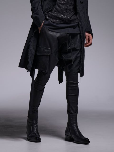 【予約品 1月4日(日) 締切】Coating Sarrouel Pants / コーティング サルエルパンツ / ブラック