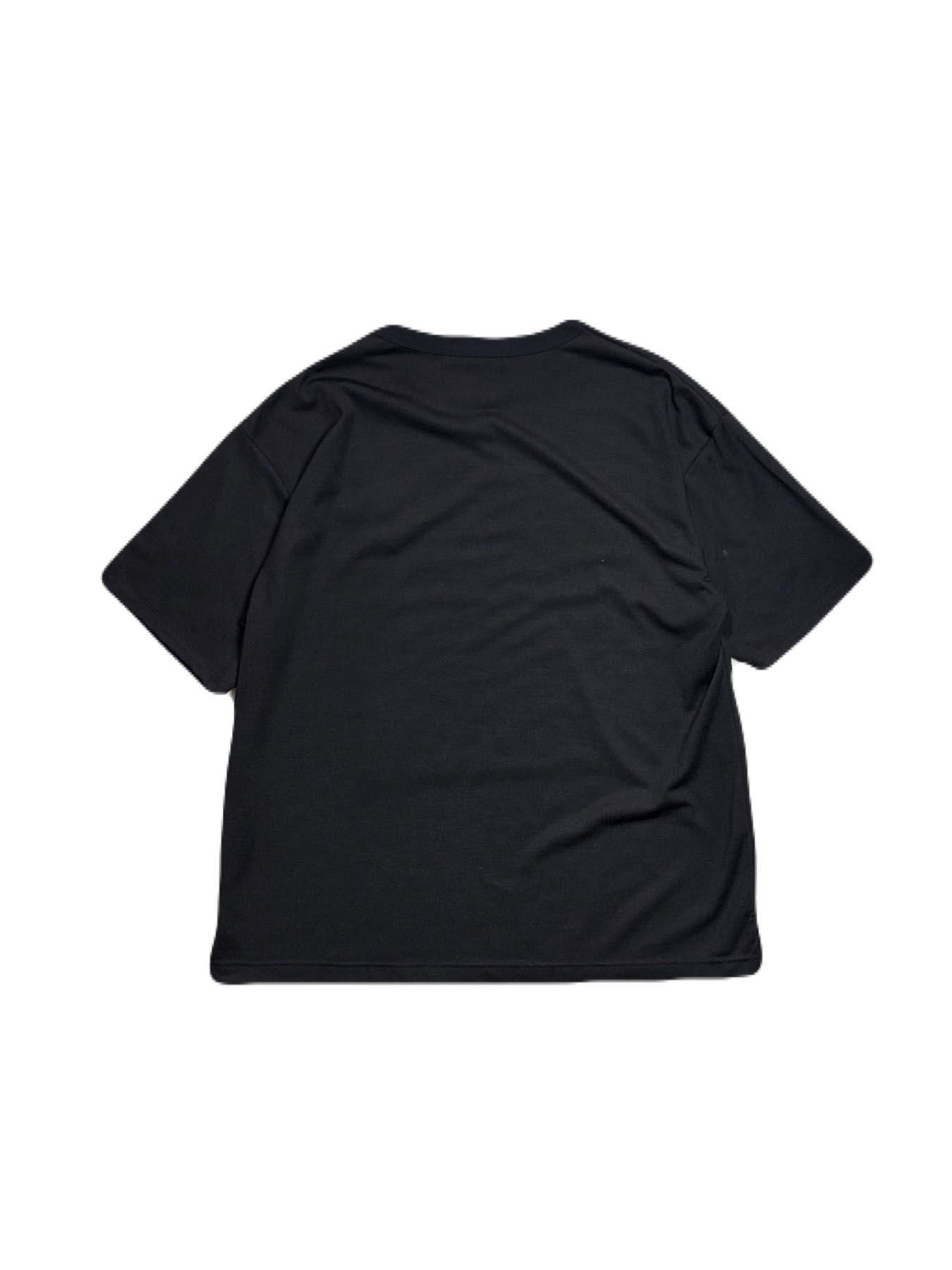 【予約品 3月9日(月) 18:00 締切】WO/JER S/TEE SMI/SWA / ウールジャージ スワロフスキー スマイル Tシャツ / ブラック