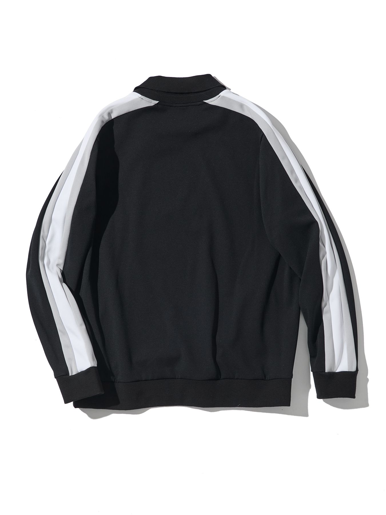 【予約品 10月9日(木) 締切】muta Polo Crewneck / 衿付スウェット / ブラック【Acanthus × muta MARINE】