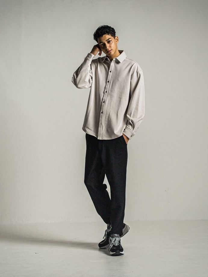《予約9月1日18時締め》 PAT WIDE EASY PANTS  / カシミアウールパンツ / ブラック