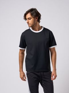 【予約品9月19日 10時締め】 line ringer Tee / Tシャツ / ブラック