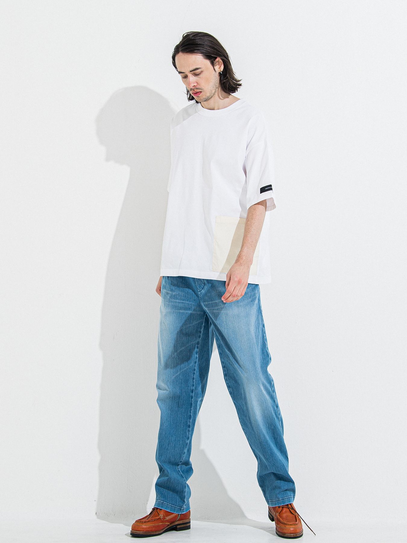 DENIM JERSEY WIDE PT / デニムジャージワイドパンツ / ライトインディゴ