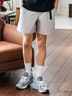 《予約品3月3日18：00締め》 PAT SHORTS / ベルト付きショーツ / グレー