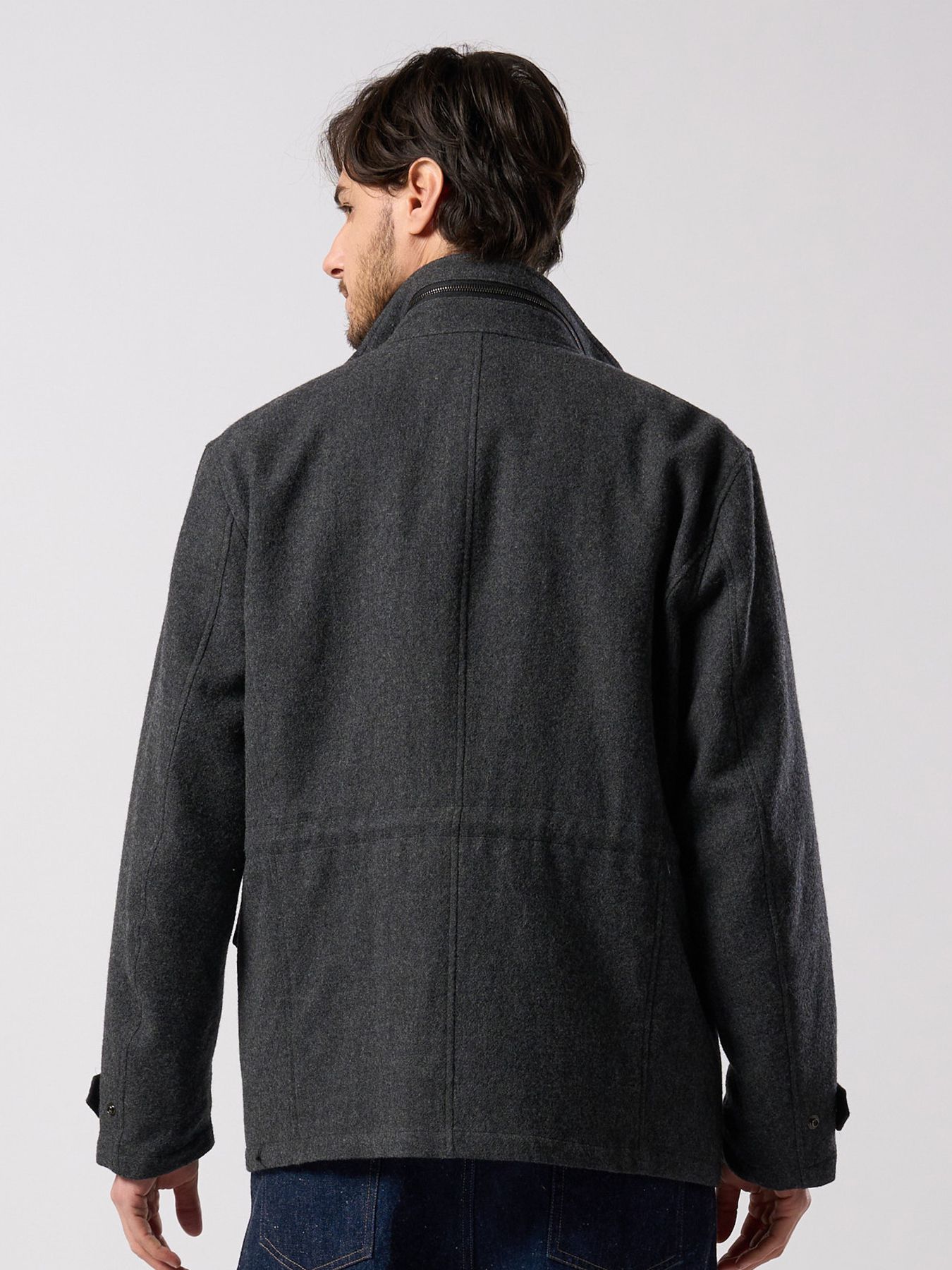 【予約品 4月19日(日) 18時締切】milled wool field jacket / ミルドウール フィールドジャケット / チャコール