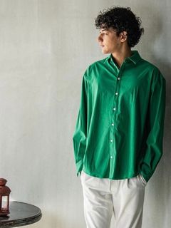 速乾NYLON JACK SHIRTS / ナイロンシャツ / グリーン