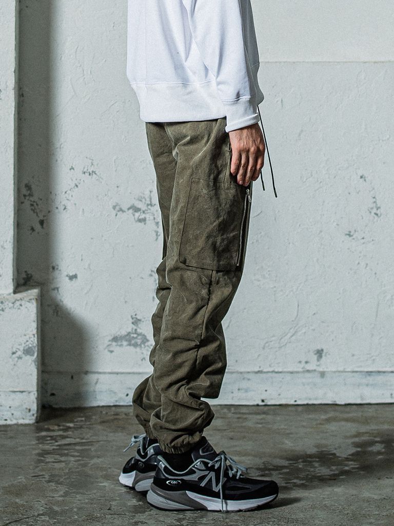 DAVID CARGO PANTS バイオ加工 / カーキ