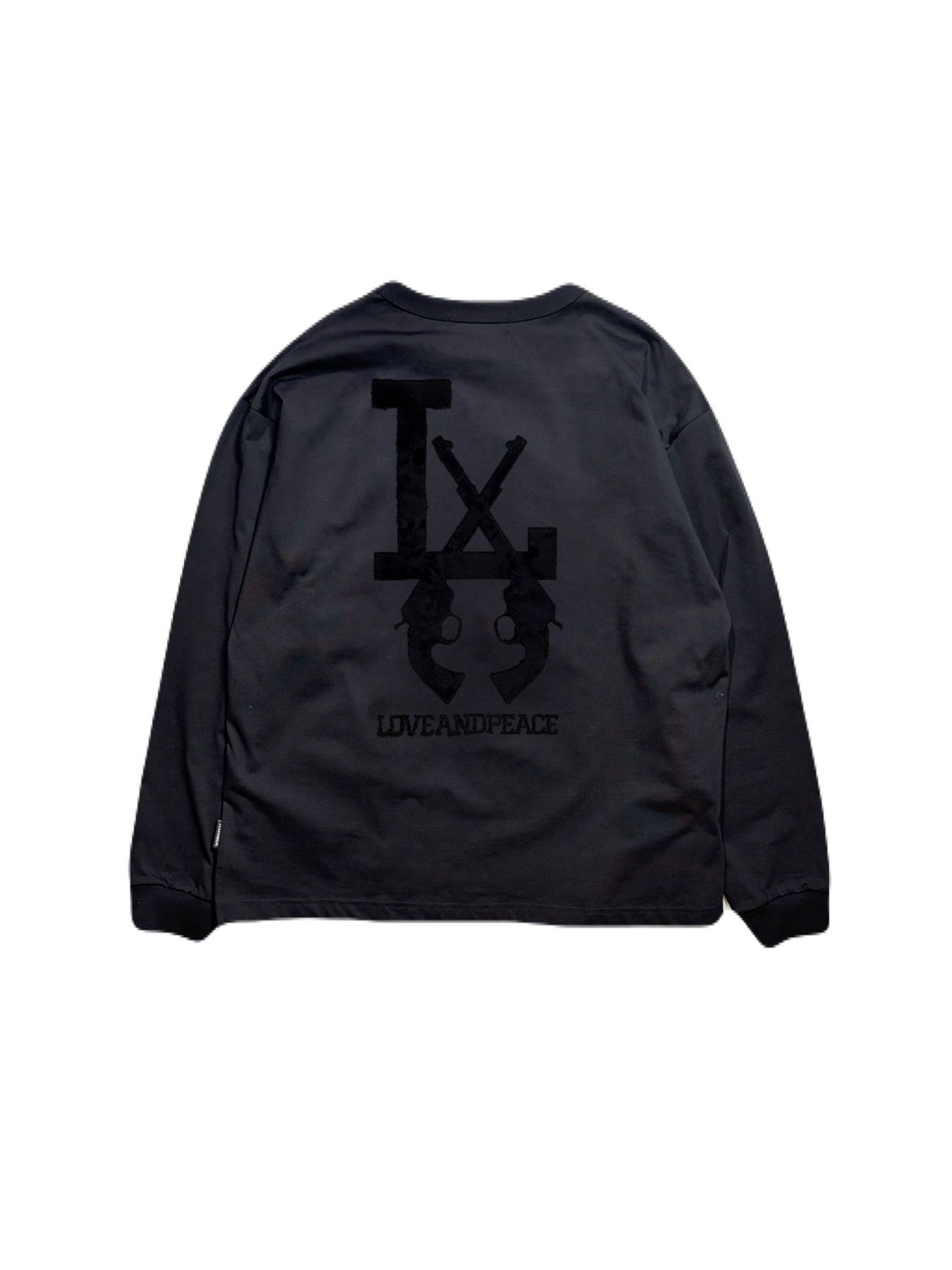 【予約品 3月9日(月) 18:00 締切】LA FUR PRINT L/S T / LA ファープリント ロンT / ブラック×ブラック