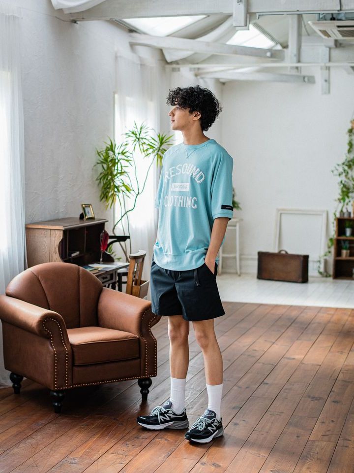 《予約品3月3日18：00締め》 college half sleave / ハーフスリーブT / アクア