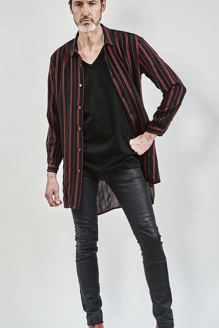 PU coating processing twin power skinny denim pants / BLACK