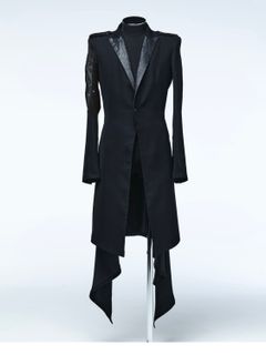 《予約品4月23日18時締め》 FishLapelPeackedJacket / ピークドジャケット  / ブラック スワロ【THE ONENESS】 8月中入荷予定
