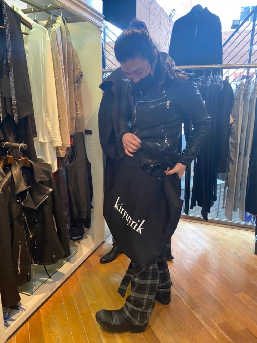 『予約品』限定45周年記念コラボファスナー開きPRESS BAG/プレスバック 白プリント【kiryuyrik×BRYAN】 6月上がり予定
