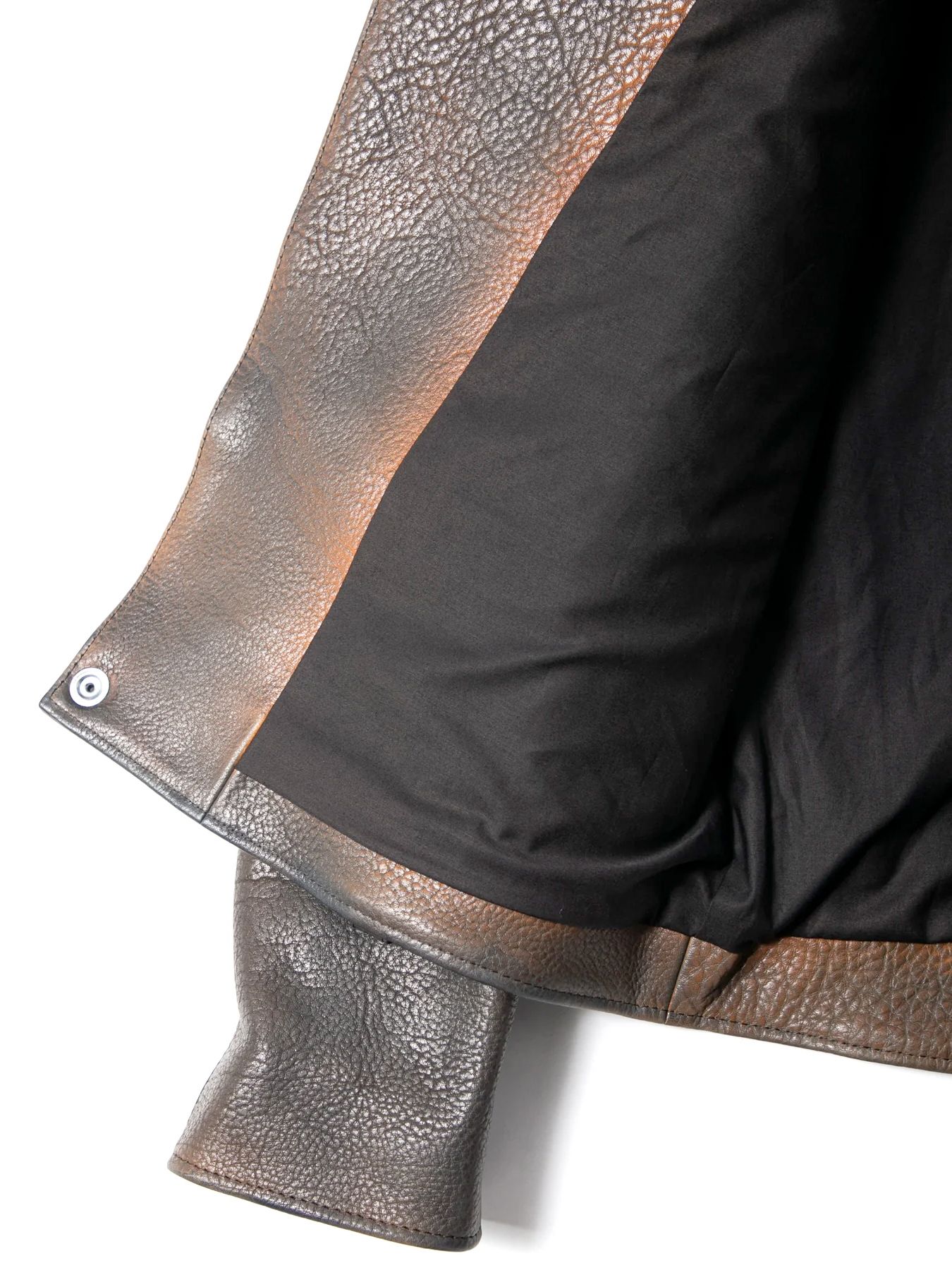 【予約品 10月12日(日) 締切】Full Vegetable Tanned Italian Double Shoulder Steer Hide Garment Burning Dyed Double Riders / イタリアンダブルショルダー燃焼製品染めダブルライダース / HI-FLYER