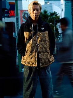 EAGLE "TRIANGLE" JACQUARD DOWN VEST / ダウンベスト / カーキ