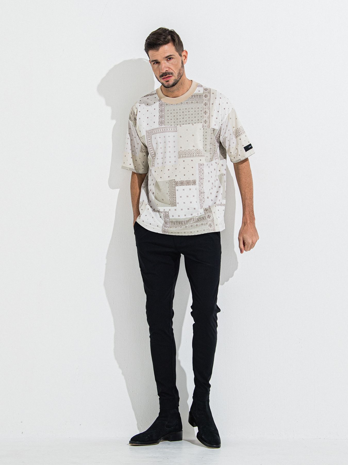 【予約品 】BANDANA OVER TEE / バンダナオーバーサイズTシャツ / ベージュ