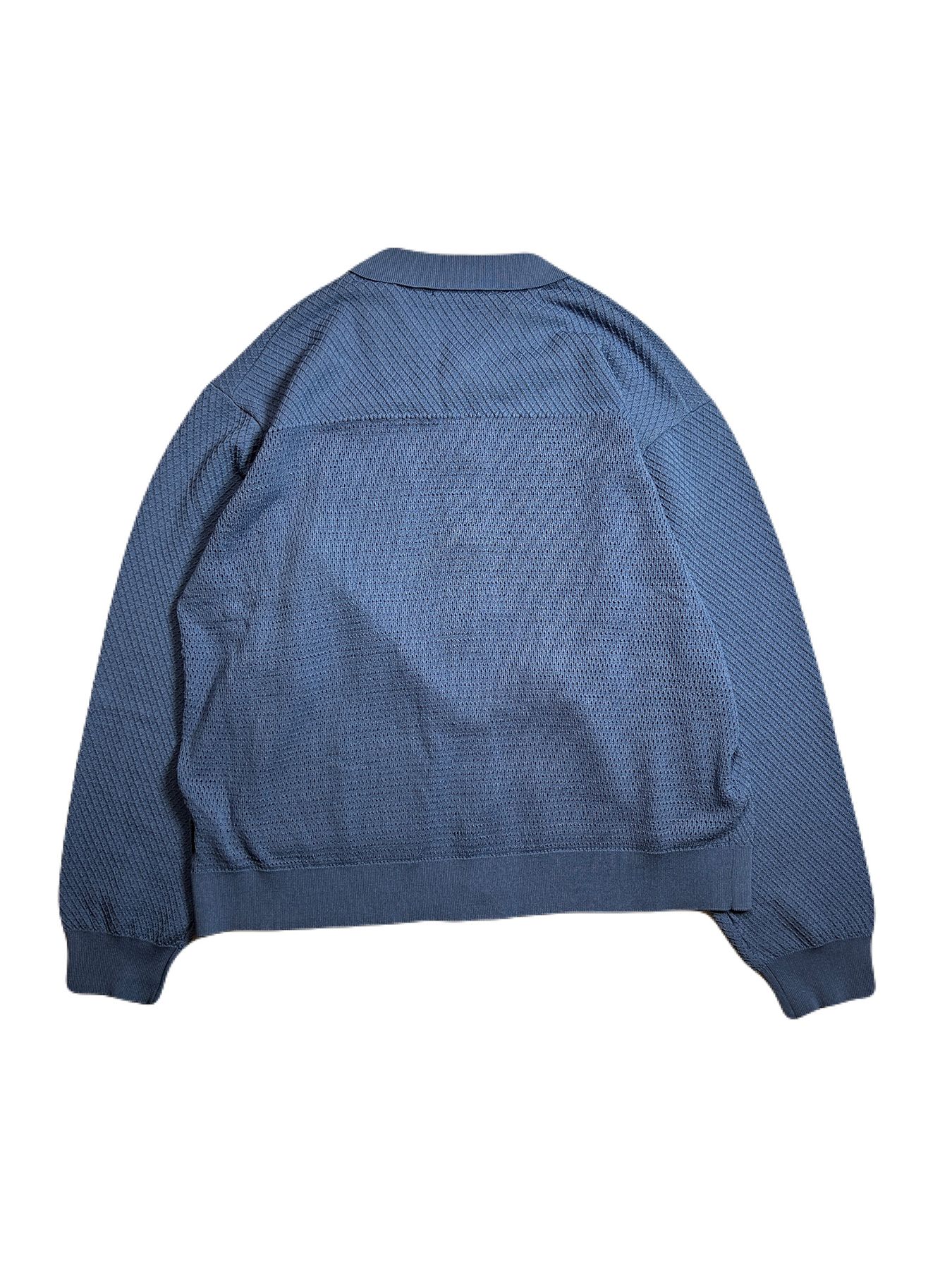 【予約品 8月10日(日) 締切 】KNIT CARDIGAN / ニットカーディガン / ブルー