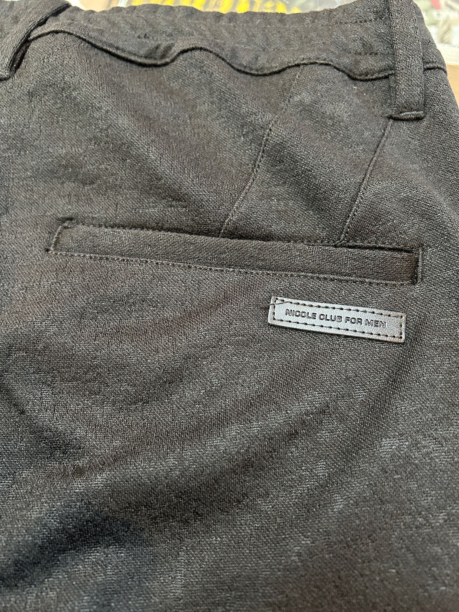 ジャカード織りジャージイージーパンツ BLACK 【NICOLE CLUB FOR MEN】