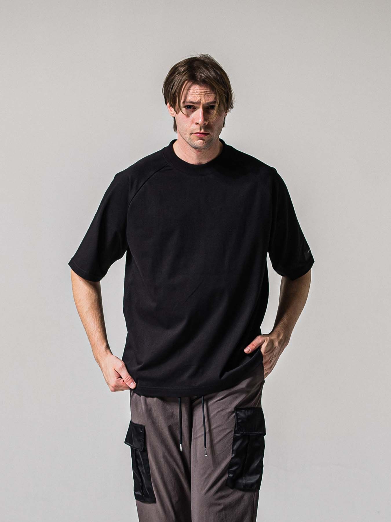 【予約品 11月16日(日) 締切】BACK RC RAGLAN OVER TEE / バックロゴ ラグランスリーブ オーバーTシャツ / ブラック