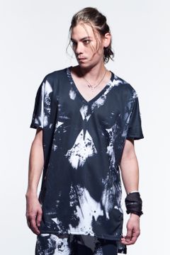 《予約品》 FrenchSleevesT-Shirts Tシャツ InkJetPrintJersey / Black&Grey 【kiryuyrik】 5月入荷予定