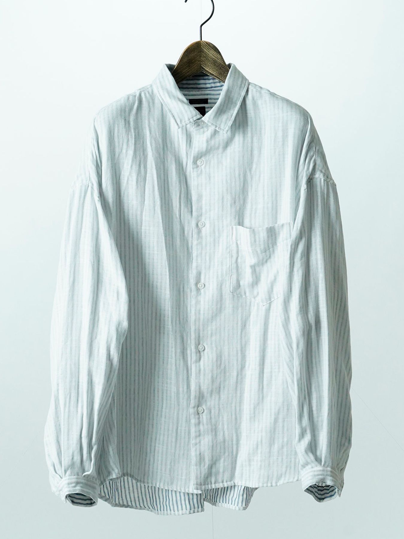 【予約品 11月9日(月) 締切】BACKSTRIPESHIRT / バックストライプシャツ / ホワイト