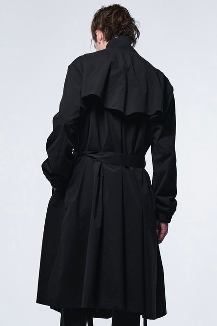 《予約品》 StandCollarDrapeCoatコート / ブラック 【kiryuyrik】 2023年3月以降入荷予定