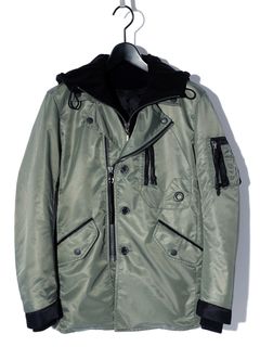 【予約品】  FAKE LAYERED NYLON JK w/HOOD / ナイロンジャケット / カーキ / 即納