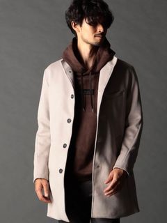 ベストライナー付き スタンドコート撥水性 ベージュ 【NICOLE CLUB FOR MEN】