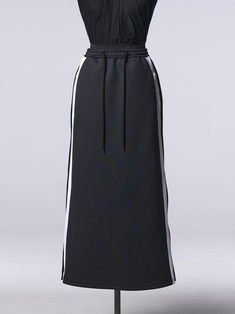 《予約品5月20日締》 SideZippSkirt / スリットスカート / ブラック・ホワイト