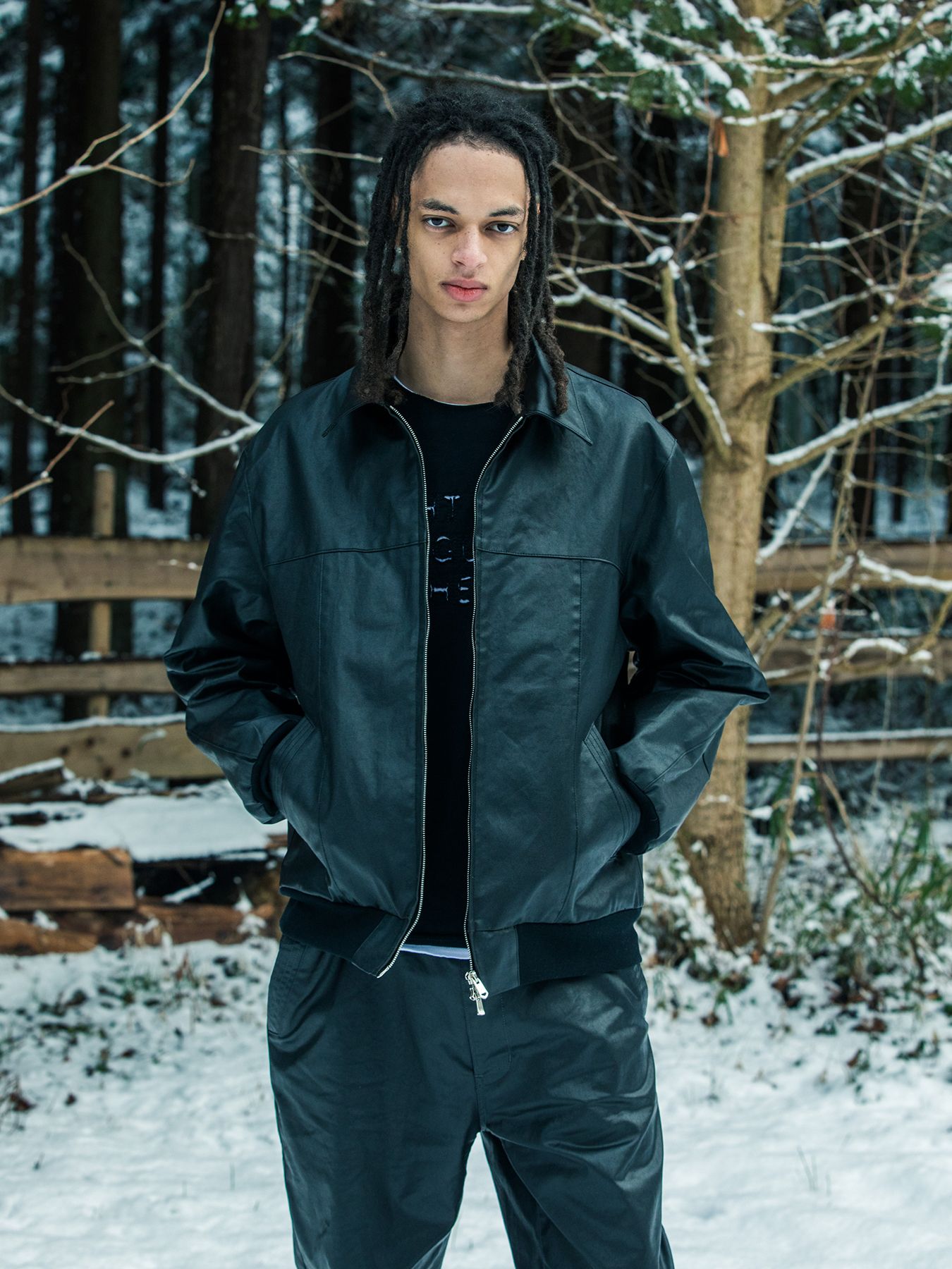 【予約品 3月9日(月) 18:00 締切】O.WASH COATING JKT / ワンウォッシュ コーティング チノクロス ジップブルゾン / ブラック