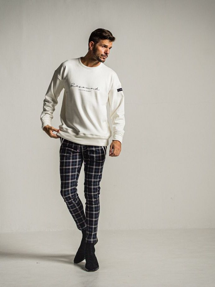 《予約9月1日18時締め》 handwriting rogo  velours fleece drop trainer  / ルーズトレーナー / ホワイト