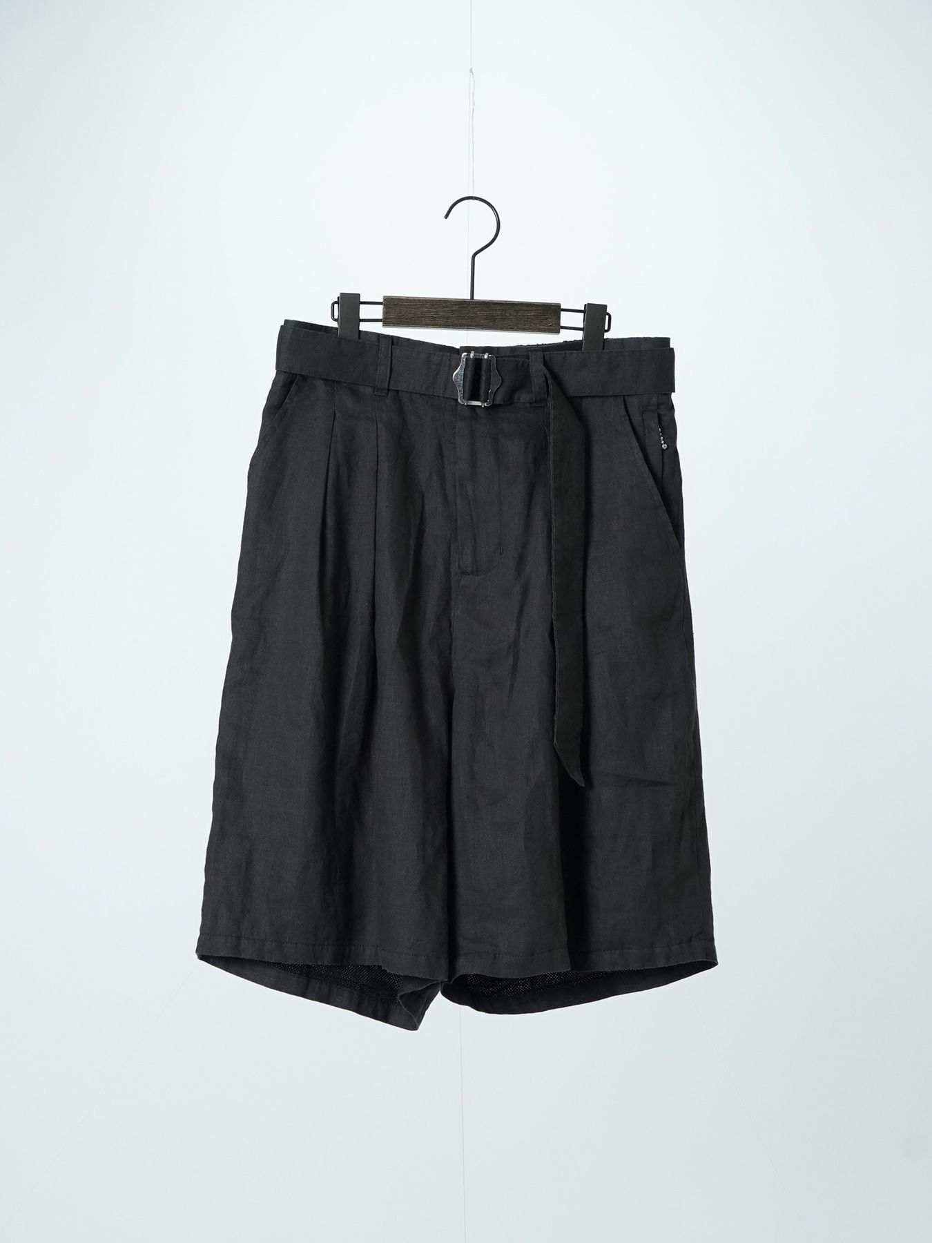 【予約品 2月1日(日) 締切】LINEN OVERSHORTS / オーバーサイズシルエット ショーツ / チャコール