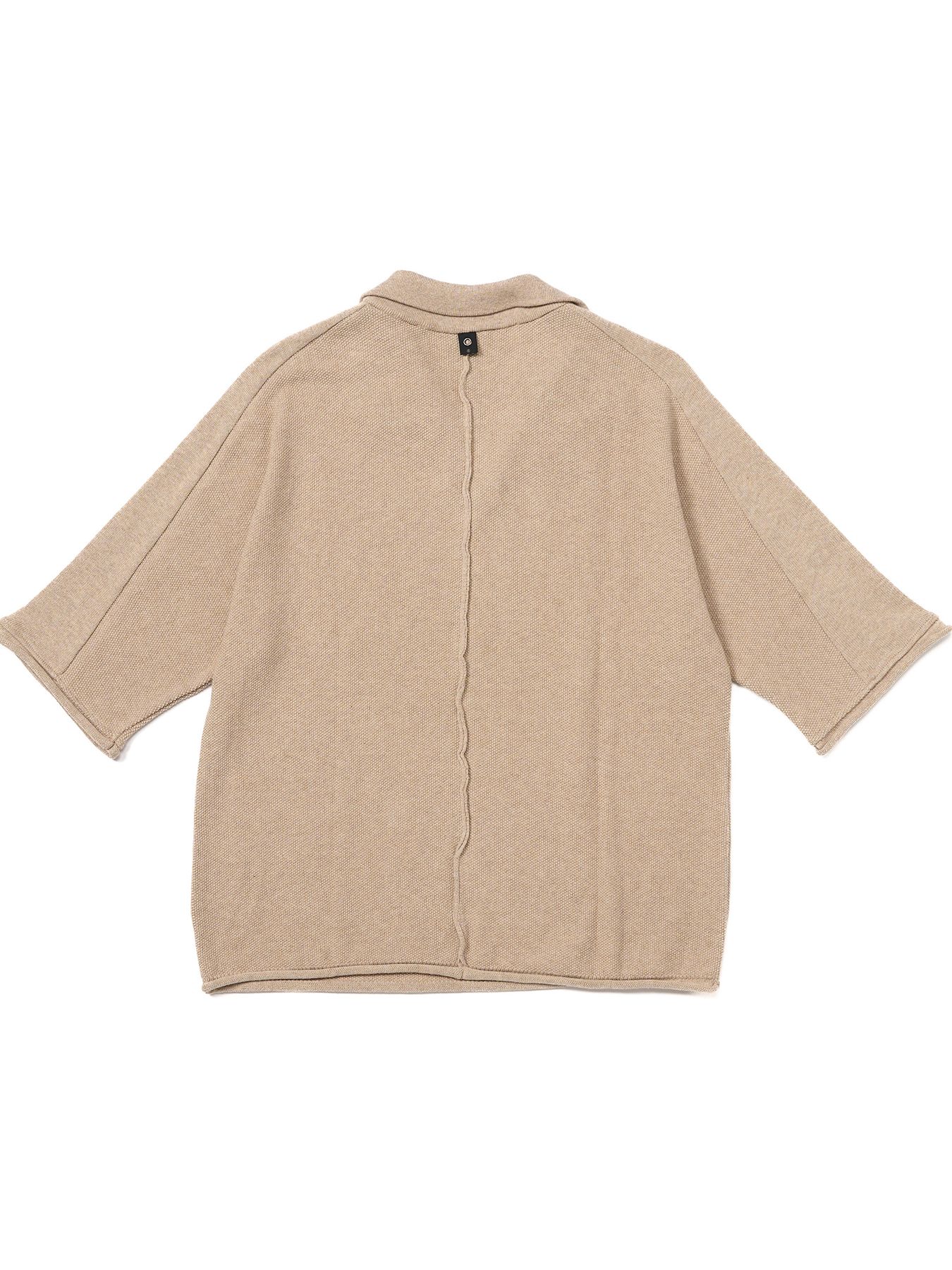 【予約品 9月23日(火) 締切】comfy skipper polo H/S / コンフィー スキッパーポロ ハーフスリーブ  / ライトベージュ