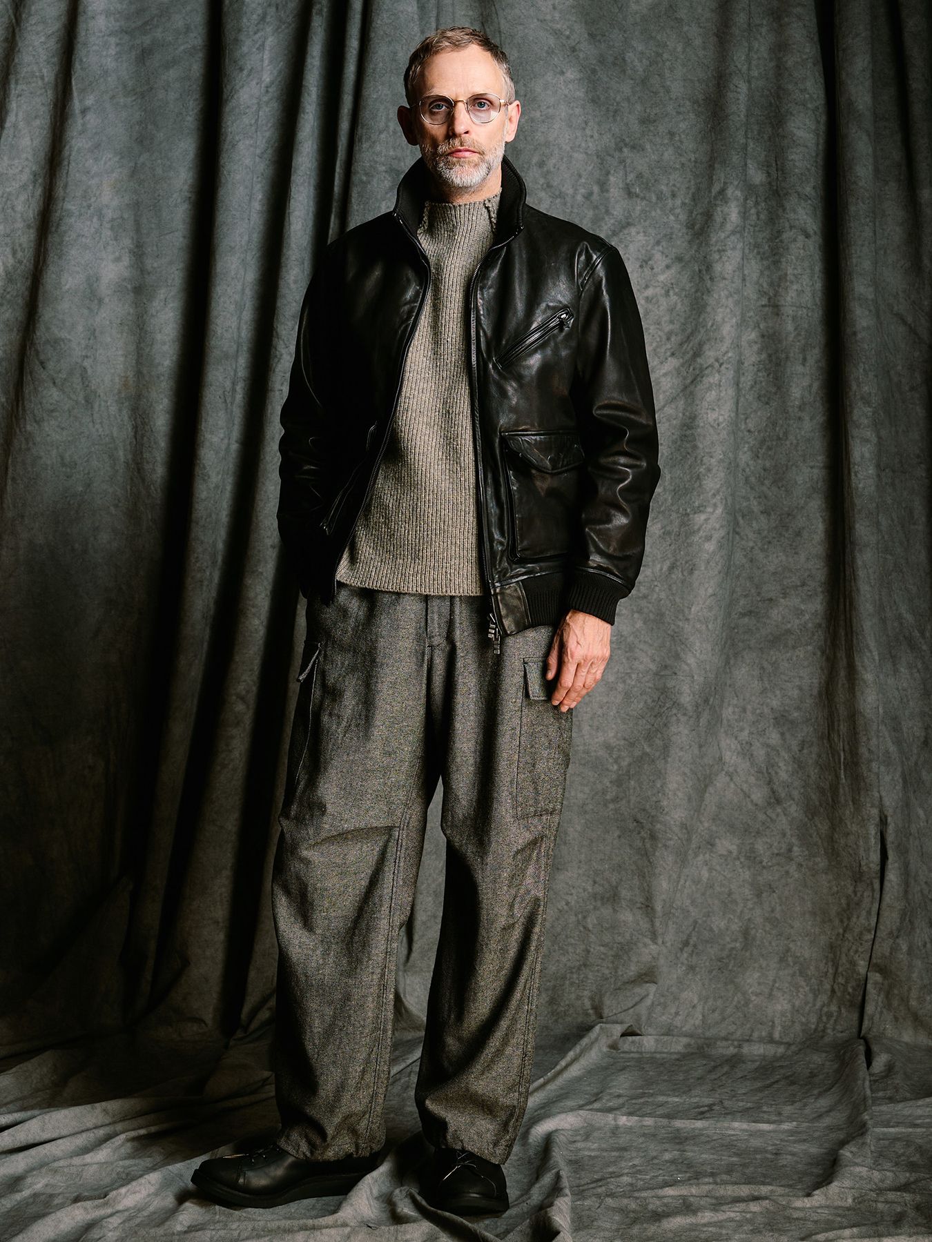 【予約品 4月19日(日) 18時締切】natural blend wool easy cargo / ナチュラルブレンドウール イージーカーゴパンツ / ナチュラル×ブラック