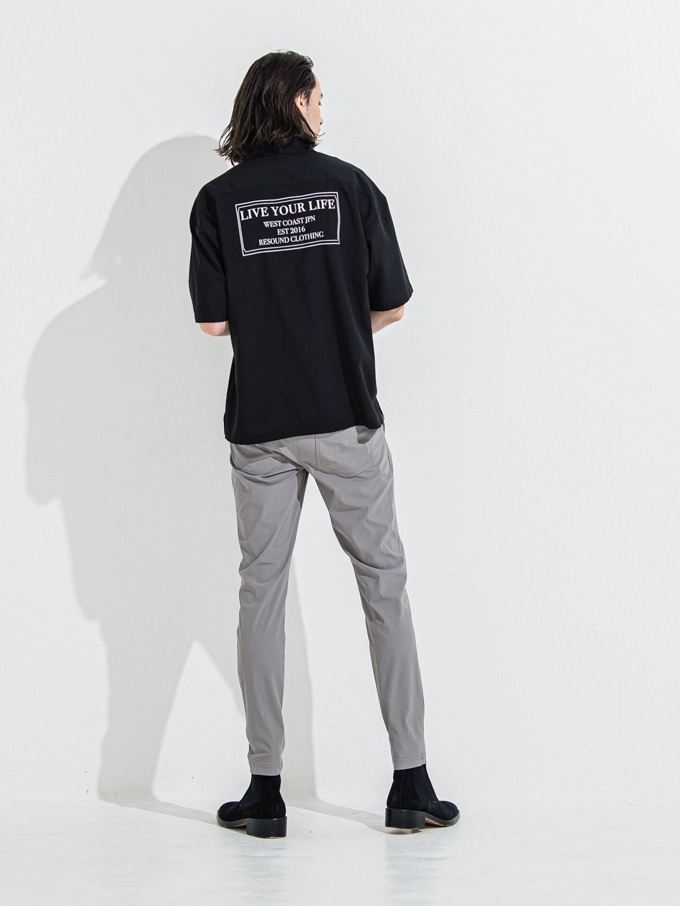 ZACK HALF SHIRT / ザックハーフスリーブシャツ / ブラックプリント