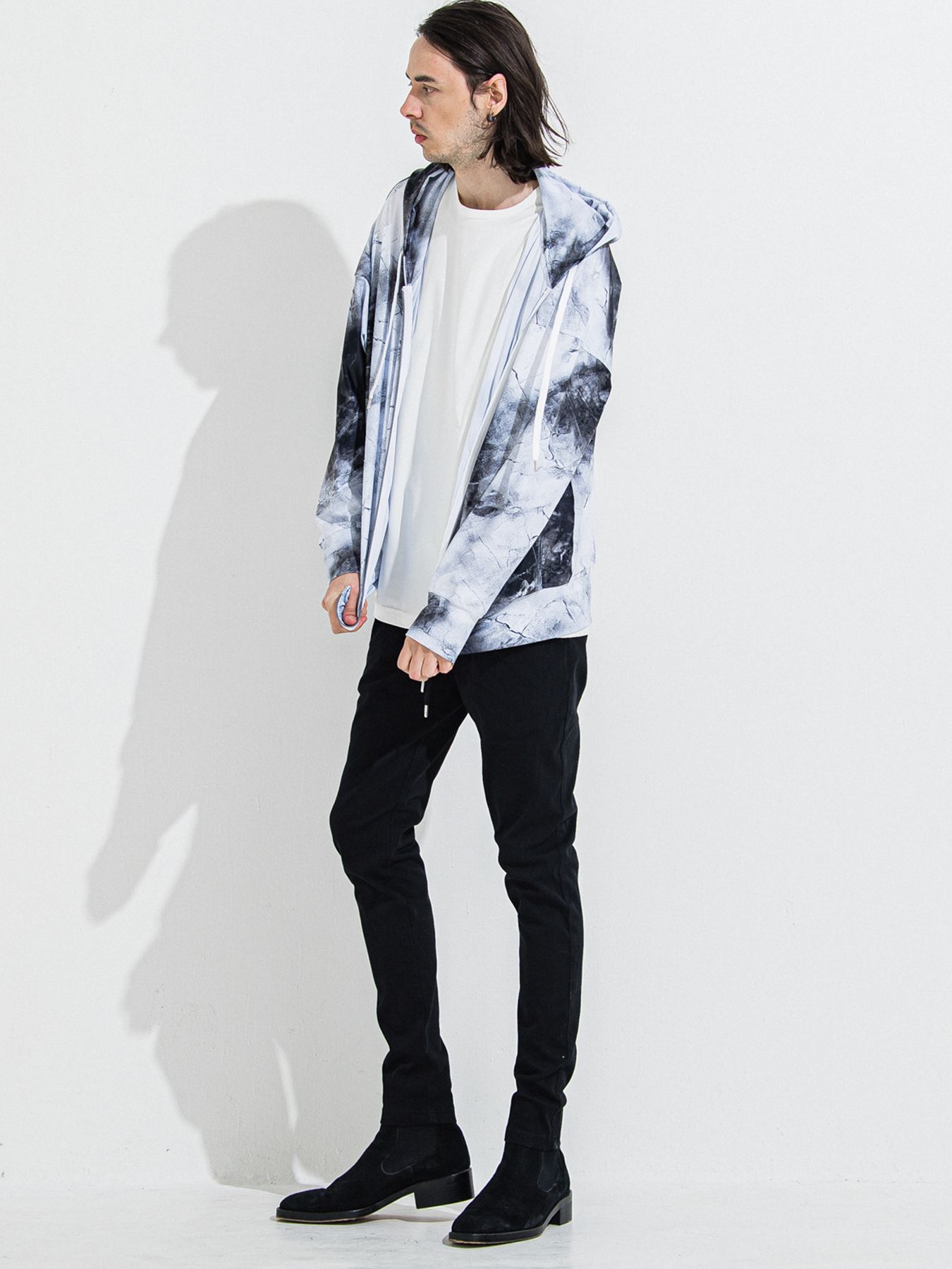 【予約品 】DENIM JERSEY CHRIS EASY TUCK PT / デニムジャージクリスイージータックパンツ / ブラック