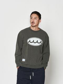 【予約品 10月9日(木) 締切】muta Aging Circle Logo Crewneck / スウェット / ブラック【Acanthus × muta MARINE】