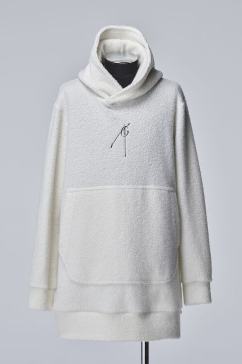 《予約》 Recycled Wool Pile Loose Hoodie  / ホワイト 【THE ONENESS】 11月入荷予定