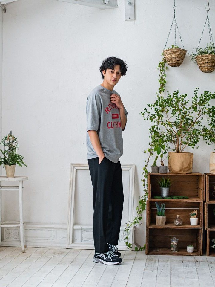 《予約品3月3日18：00締め》 college half sleave / ハーフスリーブT / グレー