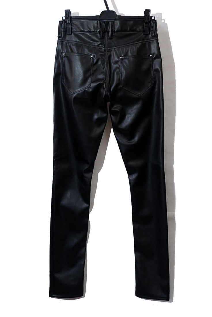Synthetic Lamb Leather Skinny pants / BLACK 【ys Yuji SUGENO】